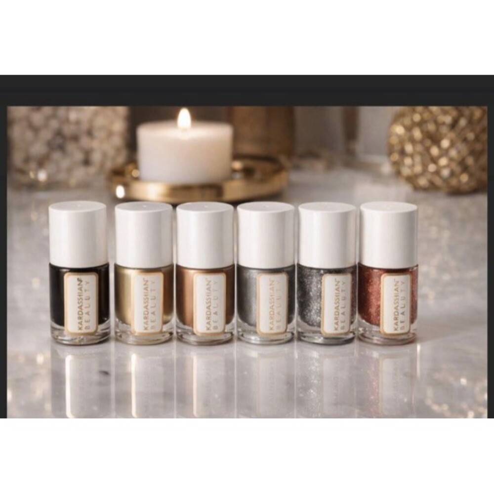 A luxurious collection of Kardashian Beauty nail polishes bc 34